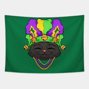 black cat mardi gras carnaval new orleans Tapestry