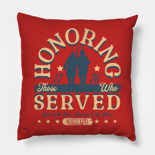 Honoring Those Who Served Patriotic Tribute Pillow