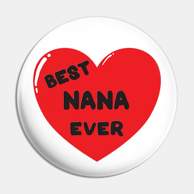 Best Nana Ever doodle hand drawn design Pin by The Creative Clownfish