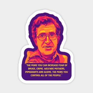 Noam Chomsky Portrait and Quote Magnet