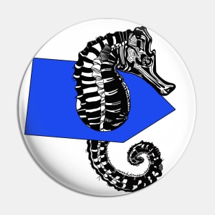 Graphics. Sea horse. Pin