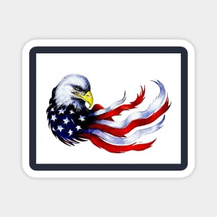 Patriotic Eagle Magnet