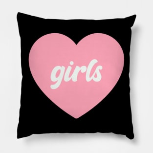 I Love Pink Girls Pillow