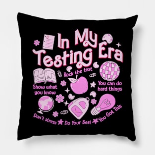 In My Testing Era Teachers Student Rock The Test Testing Day Pillow