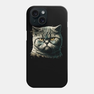 Funny Annyoyed Cat Face, Love Cats Phone Case