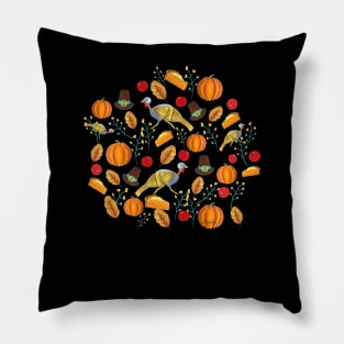 Thanksgiving Illustrations Pillow