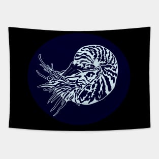 Nautilus lineart Tapestry