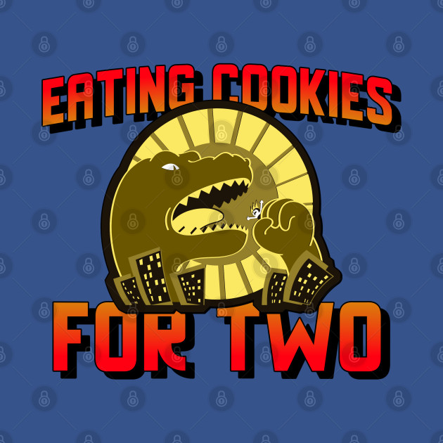 Disover Dino is eating cookies for two - Eating Cookies - T-Shirt