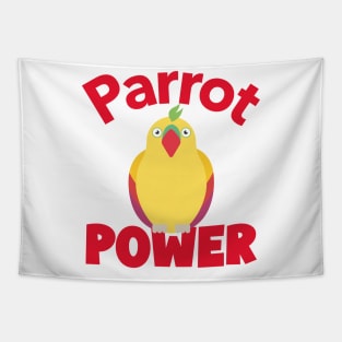 Parrot Power Bird, Love for birds, Inspirational Quote Tapestry