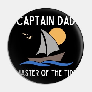 Captain Dad Master of the Tide Sailboat Pin