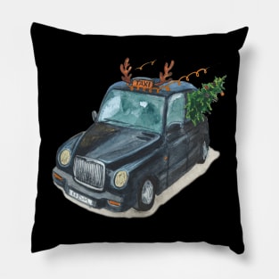 Christmas Cab Pillow