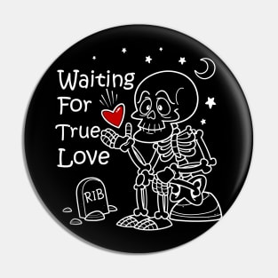 waiting skeleton Pin