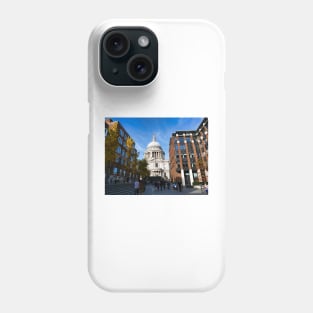 St Pauls Cathedral London and people Phone Case