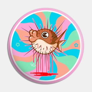 trippy drippy - Cute dark animal puffer fish Pin