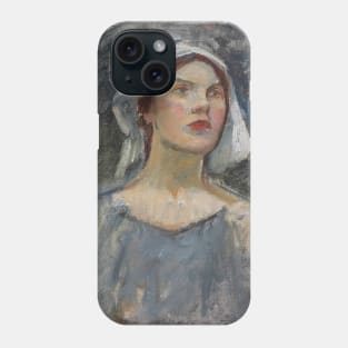 Head study for The Enchanted Garden by John William Waterhouse Phone Case