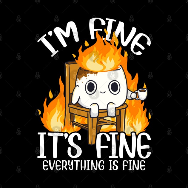 Marshmallow I'm Fine Meme Outdoor Men Kids Women Camping by KsuAnn