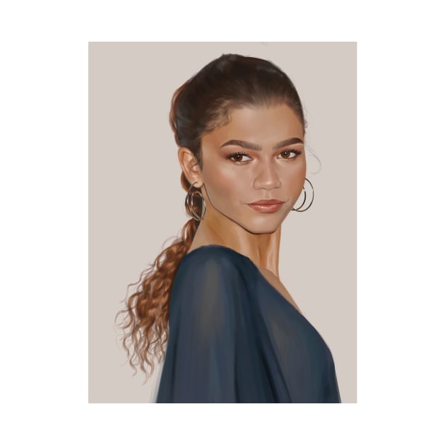 Zendaya Portrait by brainbag