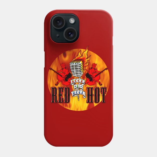 Red Hot Rock 'N' Roll Phone Case by PLAYDIGITAL2020