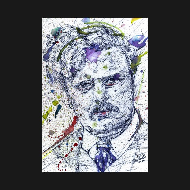 G. K. CHESTERTON watercolor and ink portrait.1 by lautir