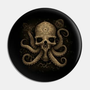 Eldritch Whispers - Vintage Skull Grasp Pin