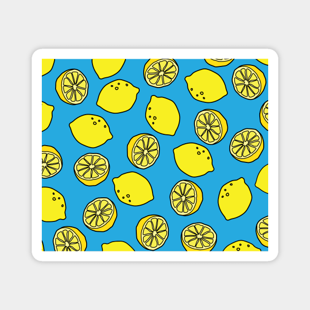 lemon pattern Magnet by Cathalo