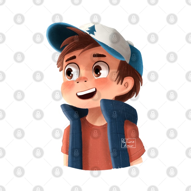 Dipper Pines Portrait from Gravity Falls by la'lunadraw