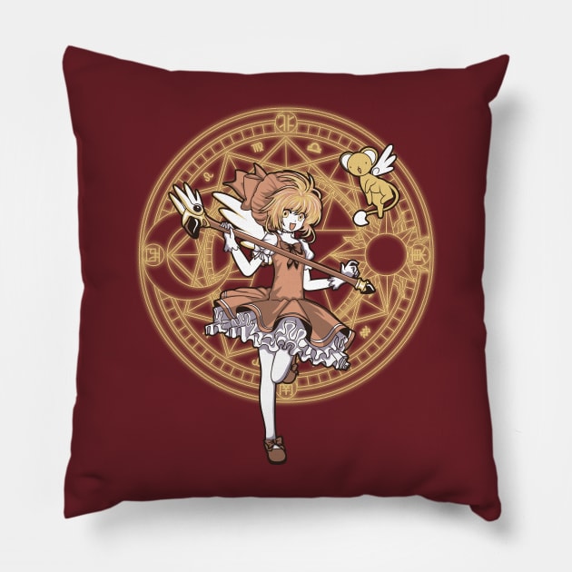 Tomoeda Hunter Pillow by SquidStudio