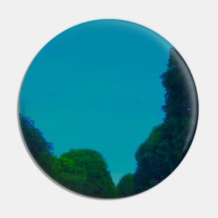 Green Trees and Turquoise Skies Pin