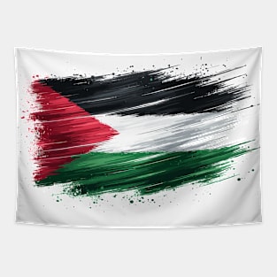 Palestinian Flag Brushstroke - Palestine Tapestry