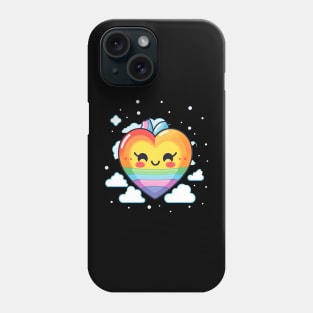 Pride Rainbow Kawaii Heart Phone Case