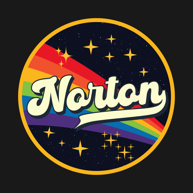 Norton // Rainbow In Space Vintage Style by LMW Art