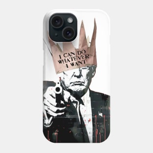 Donald Trump: King Trump on a light (Knocked Out) background Phone Case