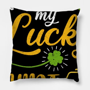 Taxi driver This is My Lucky Shirt St Patrick's Day Pillow