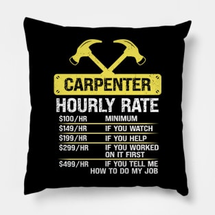 Funny Worker Woodworking Carpenter Pillow