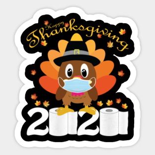 Happy Thanksgiving Turkey Face Mask Stickers Teepublic