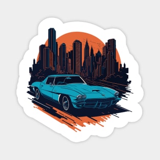 Chevrolet Corvette C7 Vintage Car Art Magnet