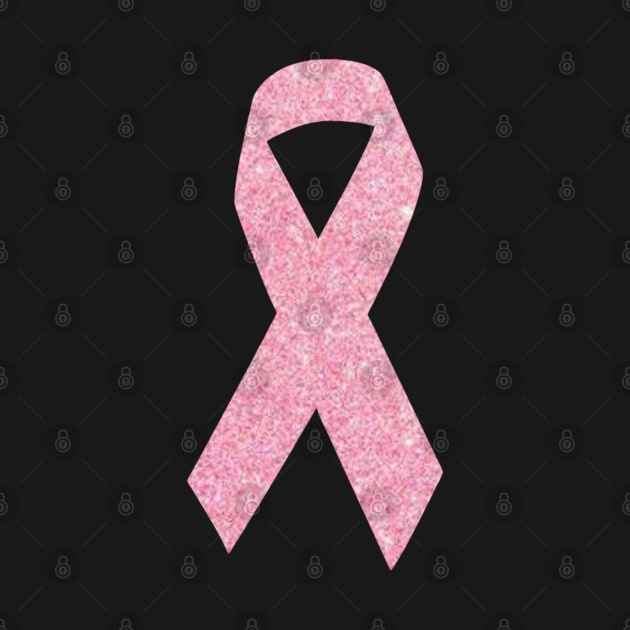 Pink Faux Glitter Awareness Ribbon by Felicity-K