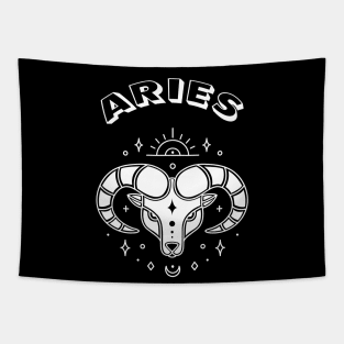 Aries Zodiac Sign Tapestry