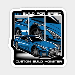 COSTOM BUILD MONSTER CAR Magnet