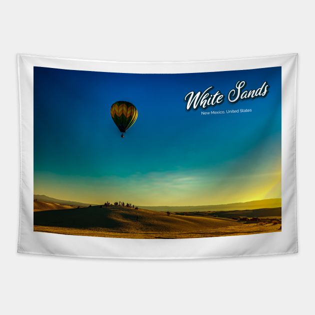 White Sands Hot Air Balloon Invitational Tapestry by Gestalt Imagery