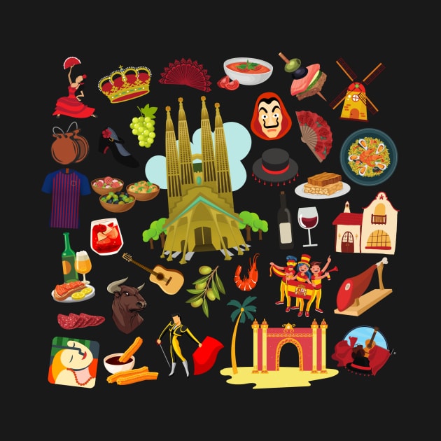 Spain Travel Icons by FancyPlanet