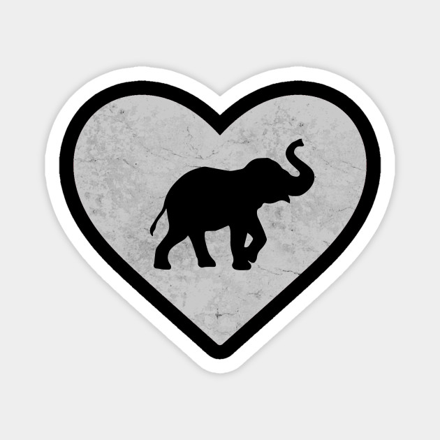 Baby Elephant Silhouette Heart Elephant Lover Baby Magnet Teepublic Baby Elephant Silhouette Heart Elephant Lover Baby Magnet Teepublic