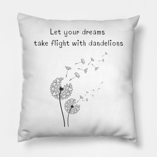 Dandelion flower T-shirt Pillow