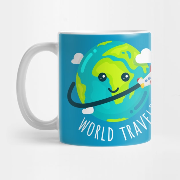 World Traveler Ceramic Mug 11oz, Coffee Lovers, Coffee, Travel