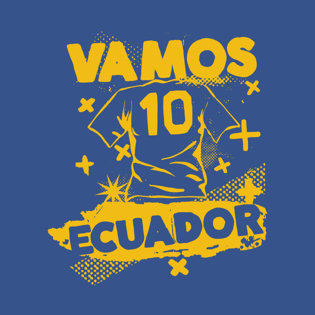 Vintage Ecuadorian Football // Retro Grunge Ecuador Soccer by SLAG_Creative