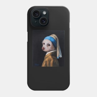 The Dog with the Pearl Earring (Full Painting) Phone Case