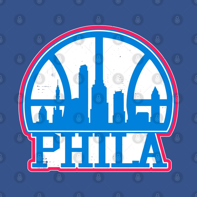 Philadelphia Basketball Skyline by darklordpug