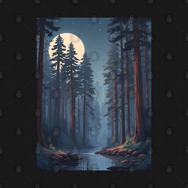 Moonlit Redwood Giants - For Nature Lovers by MagnaSomnia