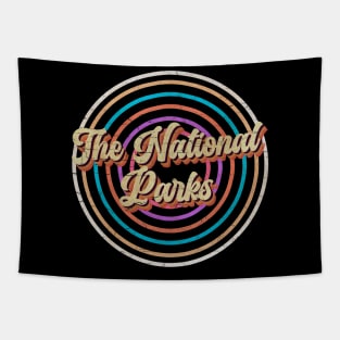 vintage circle line color The National Parks Tapestry