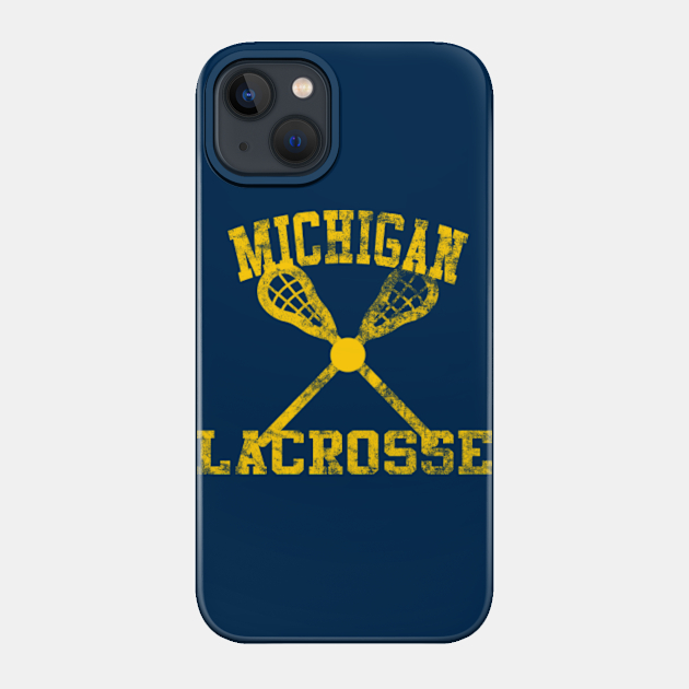 Vintage Michigan Lacrosse - Michigan Lacrosse - Phone Case